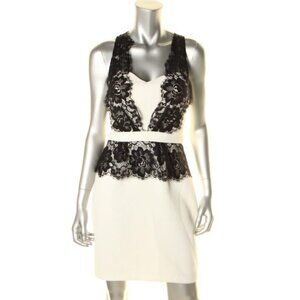Betsy & Adam gorgeous Dress with Black Lace